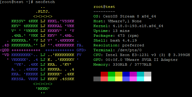 centos-stream neofetch